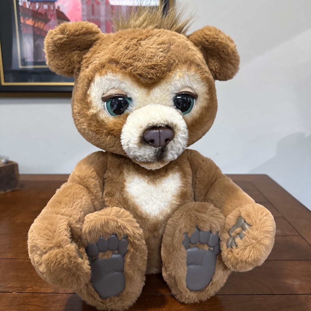 FurReal Friend Cubby The Curious Teddy Bear Interactive Plush Toy Hasbro Works